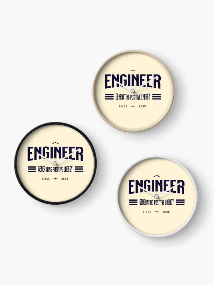 Thumbnail 3 of 4, Clock, Engineer: Generating Positive Energy designed and sold by Syrupulse.