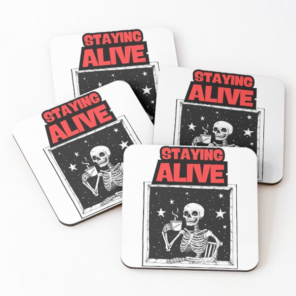 Item preview, Staying Alive Coffee | T-Shirt designed and sold by NicolasGlowArt.