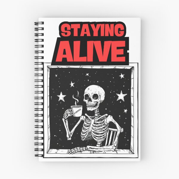 Item preview, Staying Alive Coffee | T-Shirt designed and sold by NicolasGlowArt.