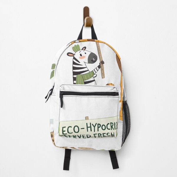 Item preview, Eco-Hypocrisy Cartoon Animals Funny Environmental Satire T-Shirt designed and sold by AnnDesignStudio.
