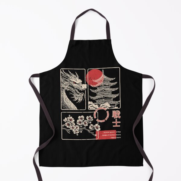 Item preview, Samurai Dreams: Haiku-Inspired Japanese Art with Dragon and Cherry Blossoms designed and sold by PurpleWingsArt.