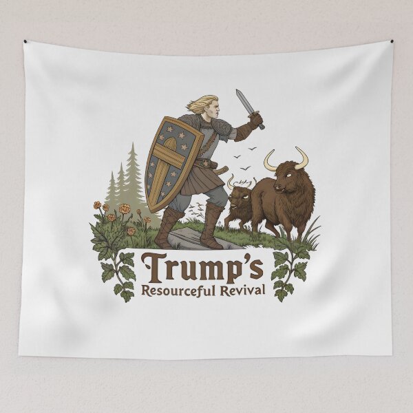 Item preview, Trump's Resourceful Revival: Medieval Warrior Fantasy T-Shirt designed and sold by AnnDesignStudio.