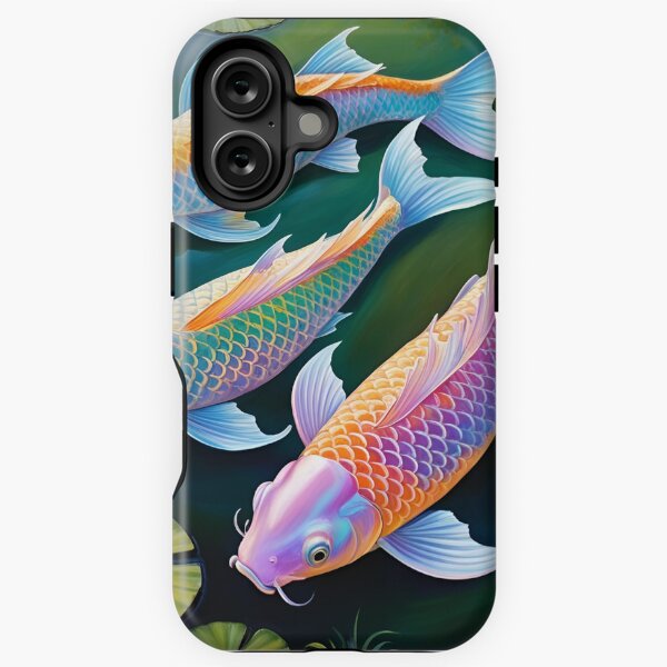 Vista previa del artículo con la obra «Arte de peces koi, lindos regalos de dibujos animados de peces para amantes de los peces», diseñado y vendido por Cuteanimalgifts.
