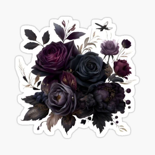 Vista previa del artículo con la obra «Florales góticos melancólicos», diseñado y vendido por Simple_Lines2025.