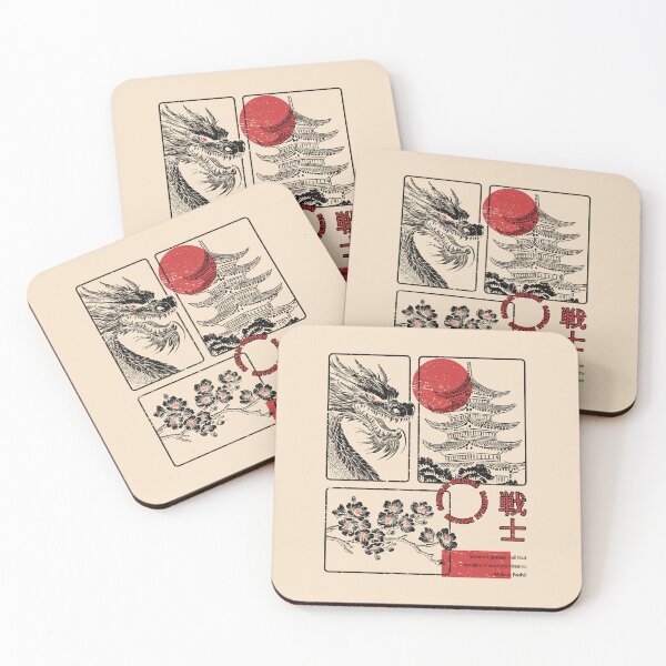 Item preview, Samurai Dreams: Haiku-Inspired Japanese Art with Dragon and Cherry Blossoms designed and sold by PurpleWingsArt.
