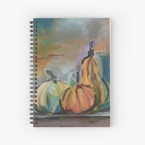 Aperçu de l'œuvre art original de la saison des citrouilles en techniques mixtes par l'artiste Vraz créée et vendue par Pink-muse.