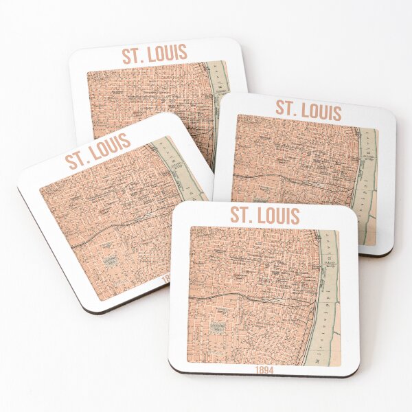 Item preview, St. Louis (Missouri) around 1894: Vintage city map for local patriots and travelers designed and sold by RetroTraveller.