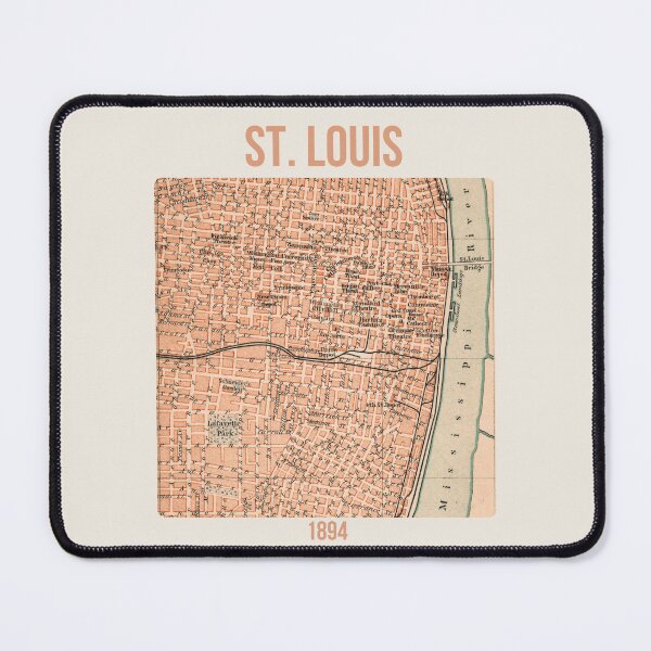Item preview, St. Louis (Missouri) around 1894: Vintage city map for local patriots and travelers designed and sold by RetroTraveller.