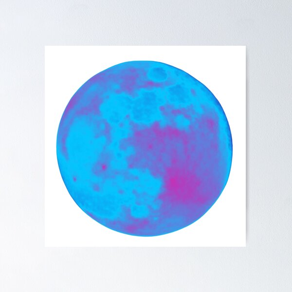 Vista previa del artículo con la obra «Luna azul», diseñado y vendido por beckscre8tive.