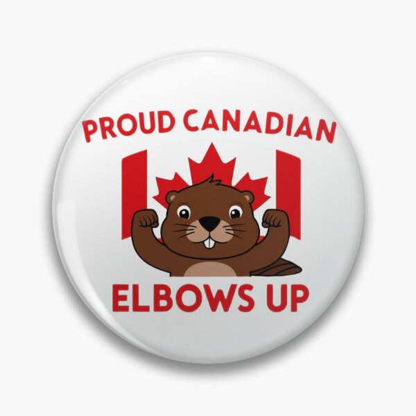 Item preview, Elbows Up Proud Canadian Beaver and Canada Flag designed and sold by CanadianLass.
