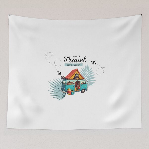 Item preview, Whimsical Road Trip-Van Life, Snacks & a Mischievous Raccoon designed and sold by VibeVault12.