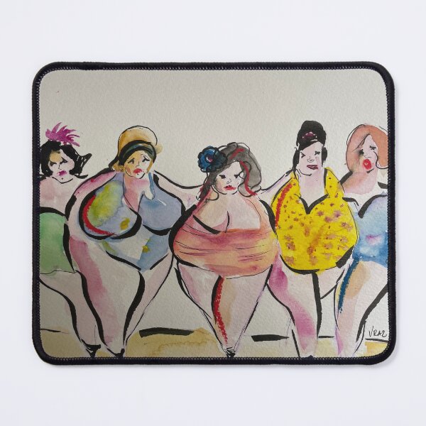 Item preview, Pin up girls watercolour painting by Vraz designed and sold by Pink-muse.