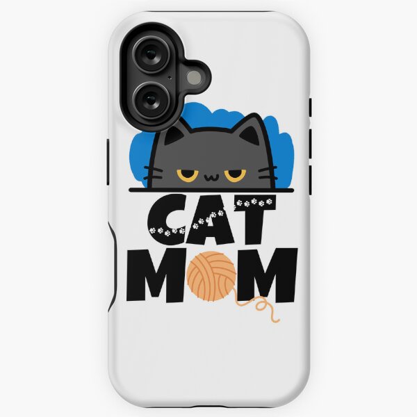 Artikel-Vorschau von Katzenmama, die Katze späht, schwarze Katze, designt und verkauft von LagomCreative.