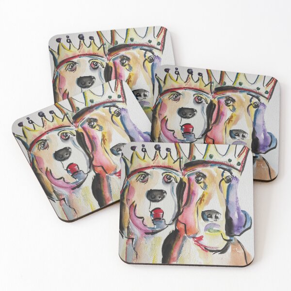 Item preview, Royal dogs watercolour painting by artist Vraz designed and sold by Pink-muse.
