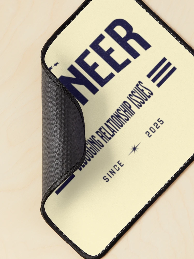 Thumbnail 2 of 5, Mouse Pad, Engineer: Debugging Relationship Issues designed and sold by Syrupulse.