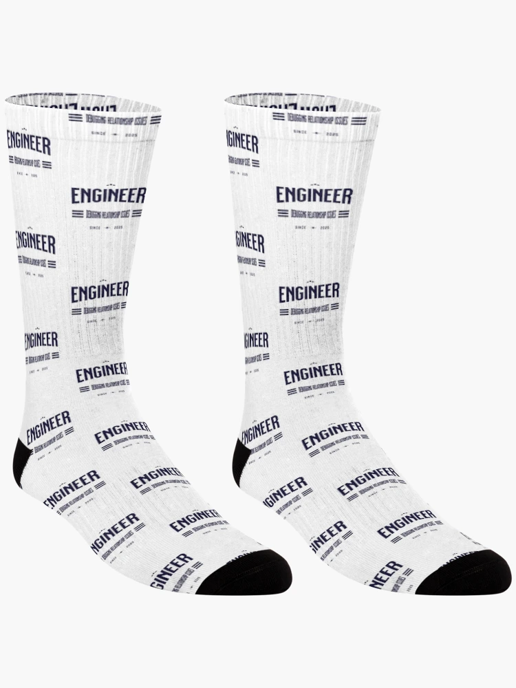 Thumbnail 3 of 5, Socks, Engineer: Debugging Relationship Issues designed and sold by Syrupulse.