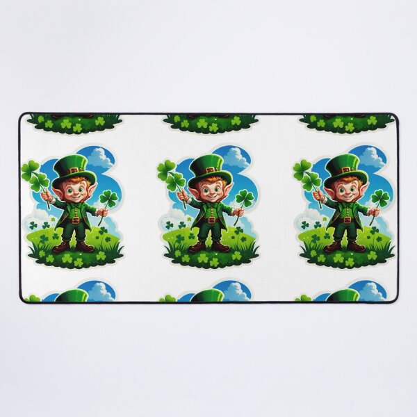 Item preview,  st. patrick's day  cheerful leprechaun with green clovers sticker ,leprechaun,Lucky Leprechaun,Patricks Day designed and sold by Expressions-Sel.