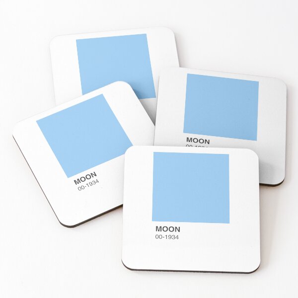 Item preview, Moon Blue Song Colour Swatch - White Border designed and sold by The Colourful Game.