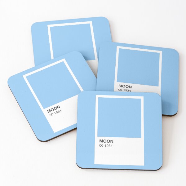 Item preview, Moon Blue Song Colour Swatch - Blue Border designed and sold by The Colourful Game.