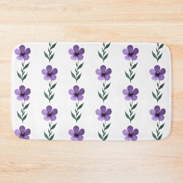 Item preview, Delicate Violet Flower with Lush Green Leaves designed and sold by Fikuall.
