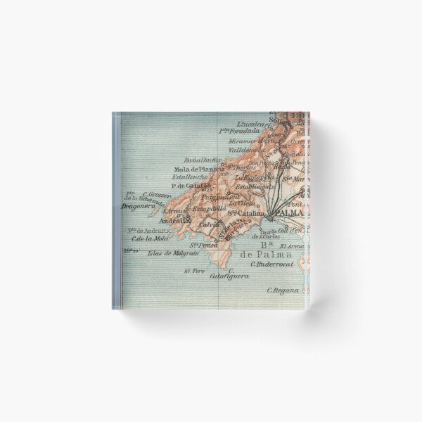 Item preview, South/West Mallorca around 1925 (Port Andraitx, Santa Pons, Palma, Dragonera): historical island map for Balearic holidaymakers and residents designed and sold by RetroTraveller.