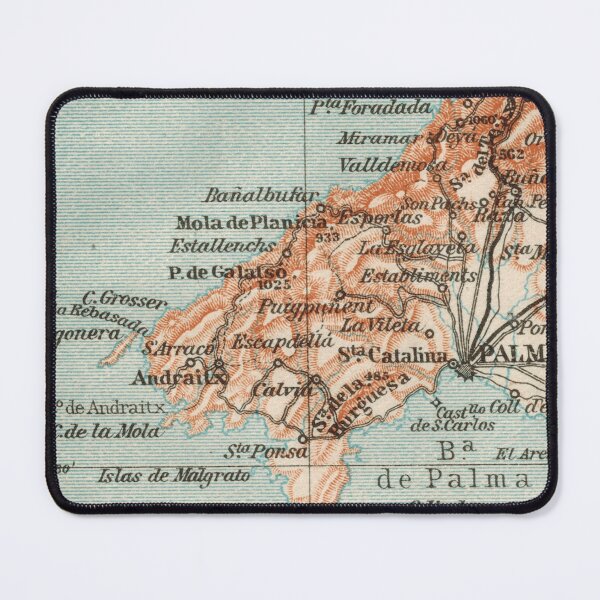 Item preview, South/West Mallorca around 1925 (Port Andraitx, Santa Pons, Palma, Dragonera): historical island map for Balearic holidaymakers and residents designed and sold by RetroTraveller.