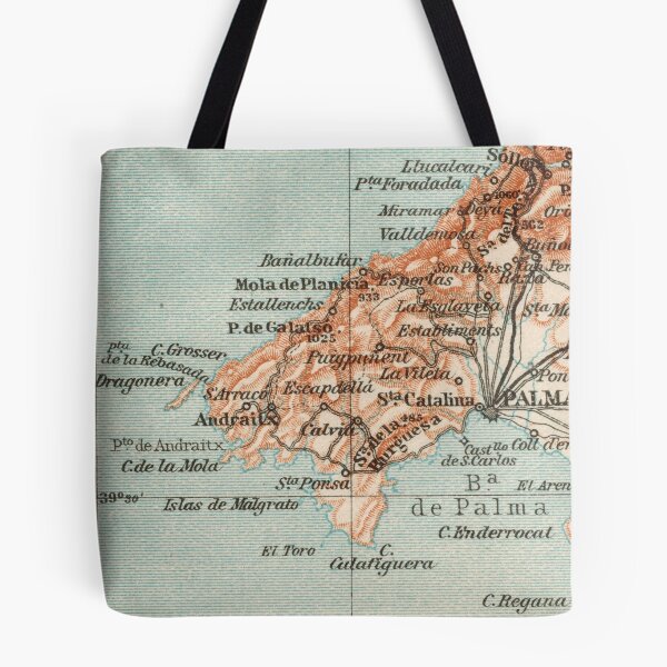 Item preview, South/West Mallorca around 1925 (Port Andraitx, Santa Pons, Palma, Dragonera): historical island map for Balearic holidaymakers and residents designed and sold by RetroTraveller.