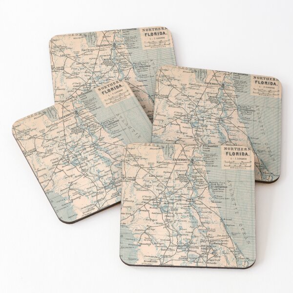 Item preview, Northern Florida around 1894: Vintage city map for local patriots and travelers designed and sold by RetroTraveller.