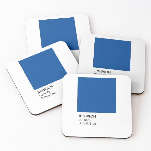 Item preview, Ipswich Suffolk Blue Colour Swatch - White Border designed and sold by The Colourful Game.