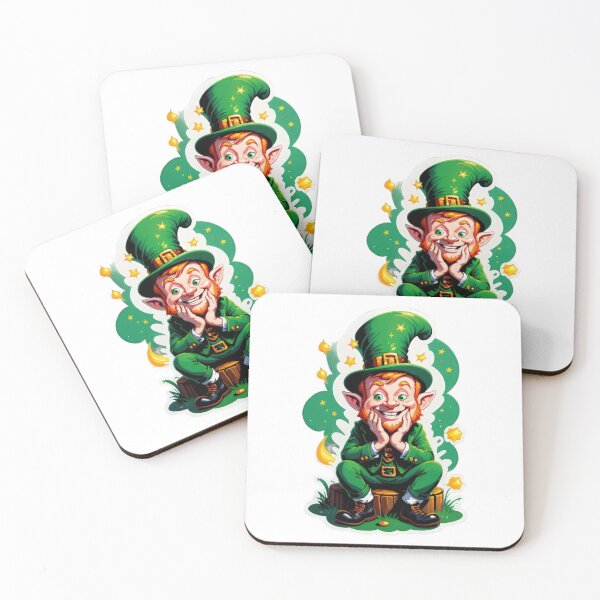 Item preview,  st. patrick's day  leprechaun  sitting down sticker ,leprechaun,Lucky Leprechaun,Patricks Day designed and sold by Expressions-Sel.