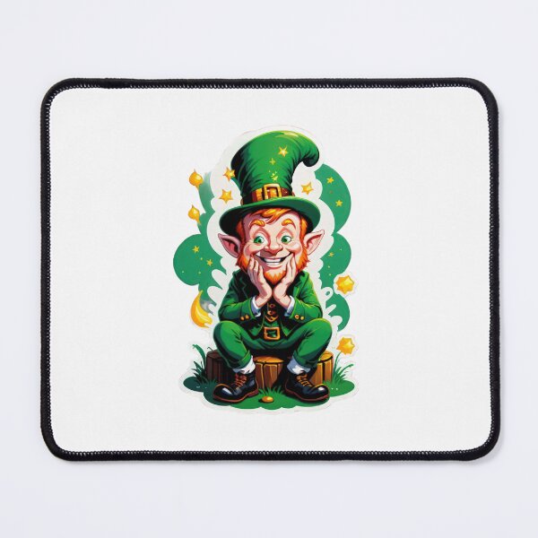 Item preview,  st. patrick's day  leprechaun  sitting down sticker ,leprechaun,Lucky Leprechaun,Patricks Day designed and sold by Expressions-Sel.