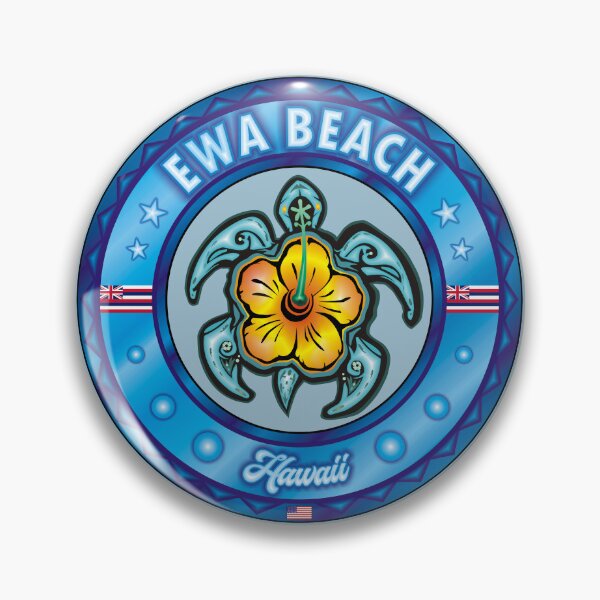 Item preview, Ewa Beach Hawaii sea turtle hibiscus designed and sold by studioss76.