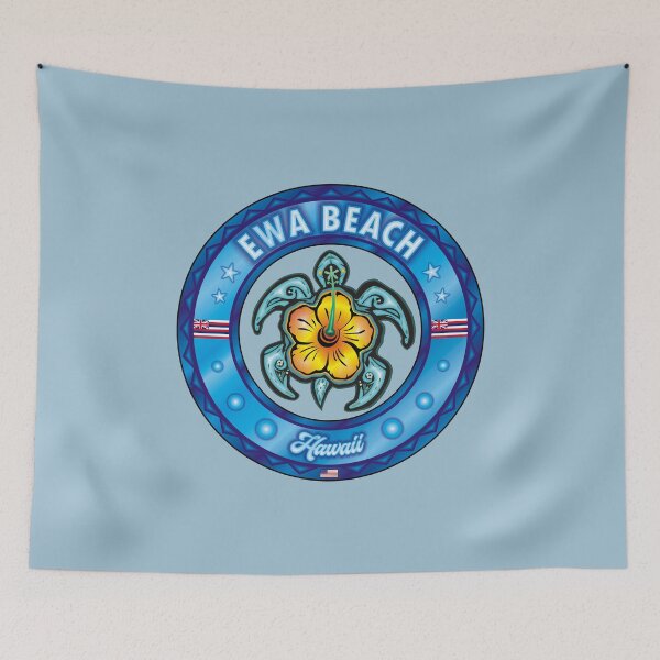 Item preview, Ewa Beach Hawaii sea turtle hibiscus designed and sold by studioss76.