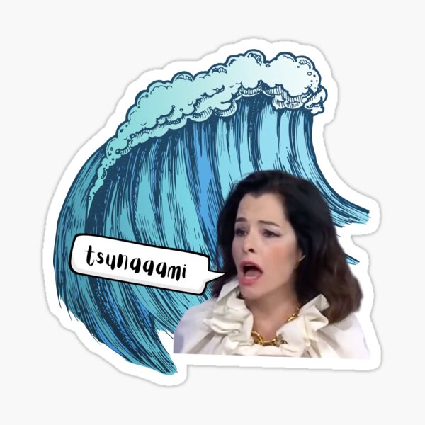 Vista previa del artículo con la obra «Parker Posey diciendo Tsunami», diseñado y vendido por krispiebits.