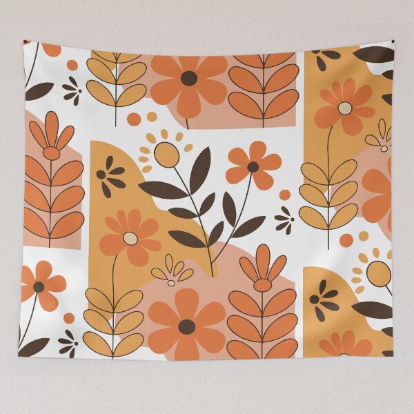 Item preview, Orange Crush Florals designed and sold by Space Hyenas.