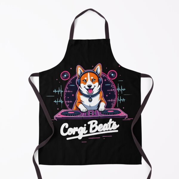 Item preview, DJ Corgi Beats – Neon Retro Music designed and sold by zoughlal.