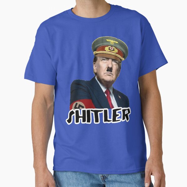 Vista previa del artículo con la obra «Shitler Trump», diseñado y vendido por Metro Bionic.
