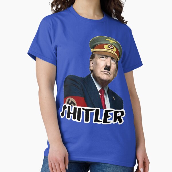 Vista previa del artículo con la obra «Shitler Trump», diseñado y vendido por Metro Bionic.