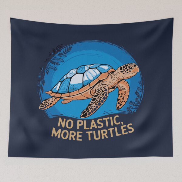 Item preview, No Plastic, More Turtles – Let’s protect our oceans! designed and sold by FrenchTouch77.