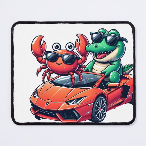 Item preview, Good Vibes with Duo Bestie Croco & Craby Set 4: Supercar Day designed and sold by ifashaman I&B Digi-Arts.