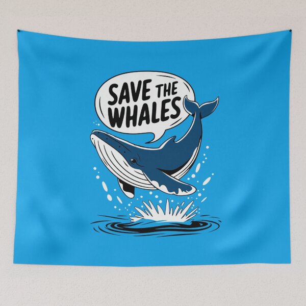 Item preview, Save the Whales – Let’s protect the ocean giants! designed and sold by FrenchTouch77.