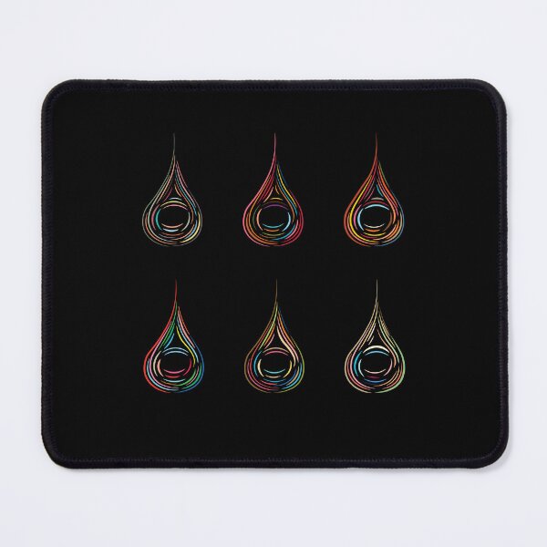 Item preview, Six Droplets - Warm Colours, Dark Background designed and sold by Onyx Swan Art.