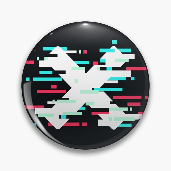 Item preview, Glitchy Cyberpunk X Symbol. Digital Distorted Tech Design with Neon Aesthetics designed and sold by Andrey Prokopenko.