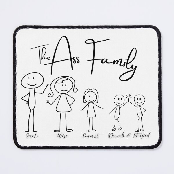 Item preview, Meet "the Asses" a family of Jack, Wise, Smart and the twins--Dumb & Stupid designed and sold by Rebel Fusion.