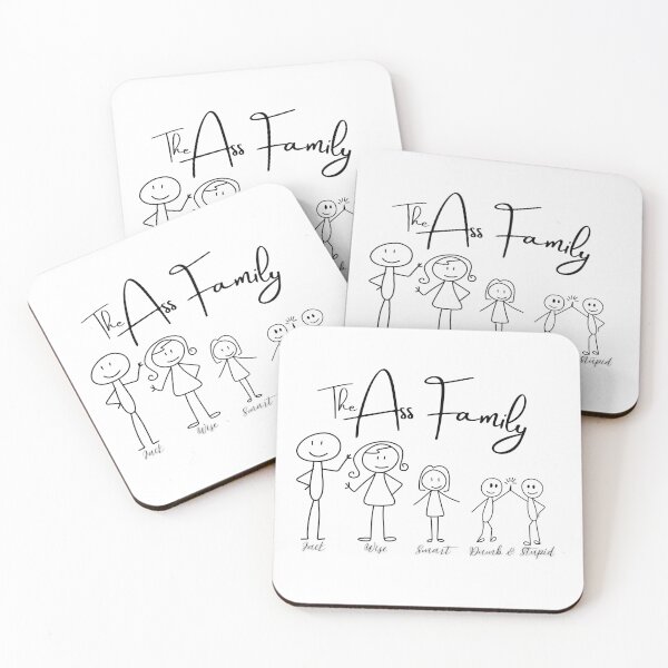 Item preview, Meet "the Asses" a family of Jack, Wise, Smart and the twins--Dumb & Stupid designed and sold by Rebel Fusion.
