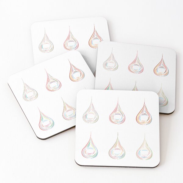 Item preview, Copy of Six Droplets - Warm Colours, Light Background designed and sold by Onyx Swan Art.