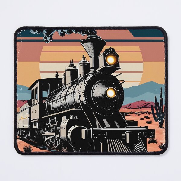 Item preview, Vintage Steam Train – Retro Wild West Railroad Art designed and sold by AchaRat.