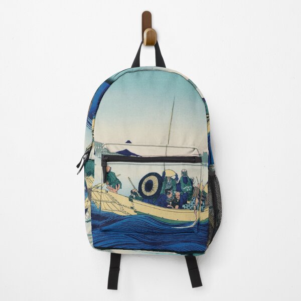 Item preview, Katsushika Hokusai - Thirty-Six Views of Mount Fuji: "Sunset Over Ryōgoku Bridge from the Onmaya Embankment" designed and sold by store-wasabi.