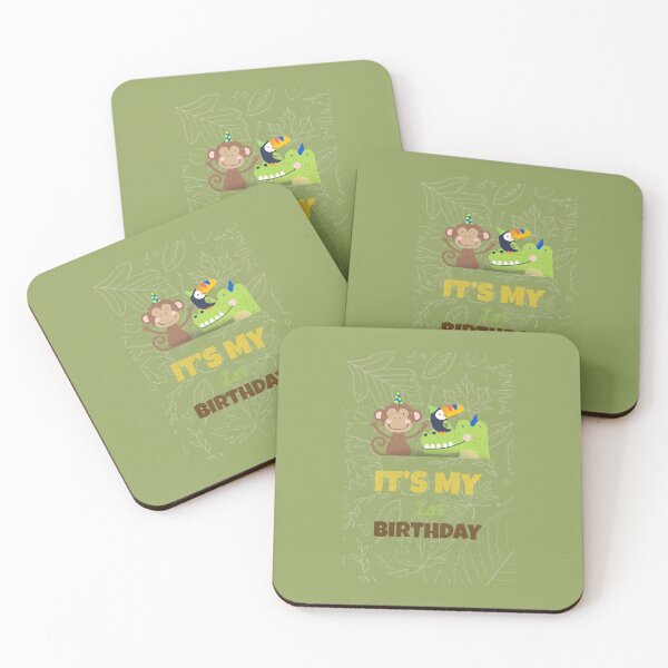 Item preview, Jungle-Themed 1st Birthday – It’s My First Birthday! designed and sold by Grin22.
