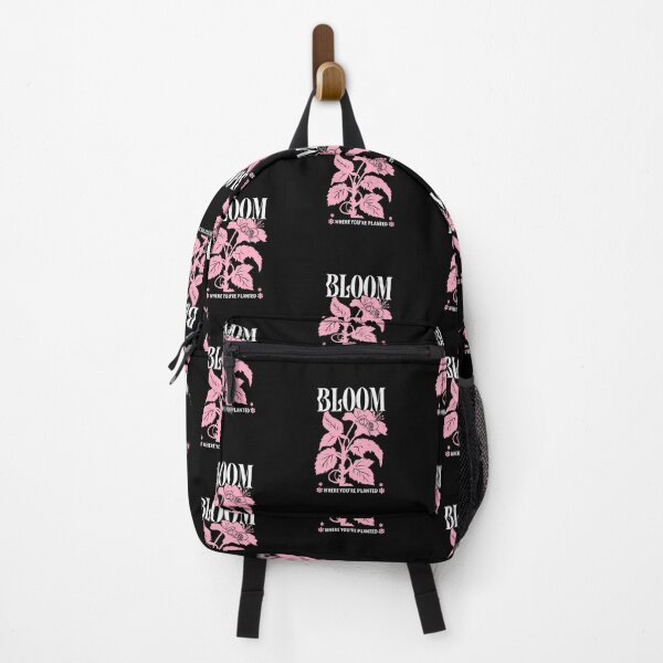 Item preview, Vibrant Floral Illustration With Retro Typography On Black Background designed and sold by Colorful-Garden.